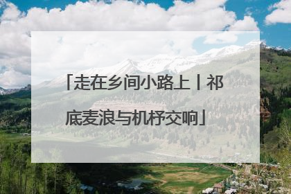 走在乡间小路上丨祁底麦浪与机杼交响