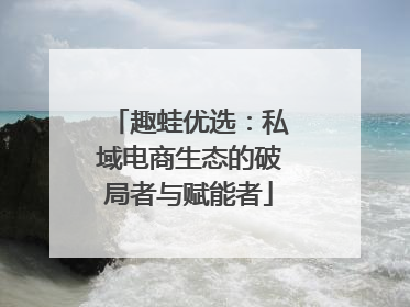 趣蛙优选：私域电商生态的破局者与赋能者