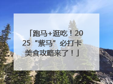 跑马+逛吃！2025“紫马”必打卡美食攻略来了！