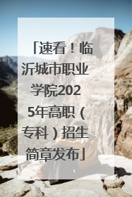 速看！临沂城市职业学院2025年高职（专科）招生简章发布