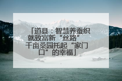 道县：智慧养蚕织就致富新“丝路” 千亩桑园托起“家门口”的幸福