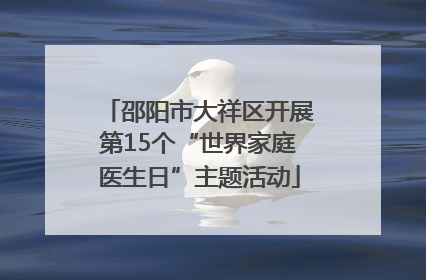 邵阳市大祥区开展第15个“世界家庭医生日”主题活动