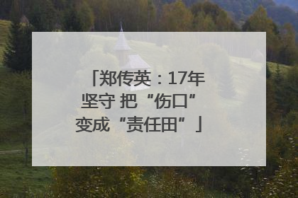 郑传英：17年坚守 把“伤口”变成“责任田”