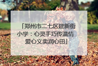 郑州市二七区建新街小学：心灵手巧传温情 爱心义卖润心田