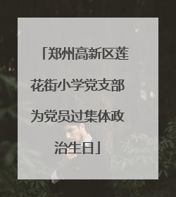 郑州高新区莲花街小学党支部为党员过集体政治生日