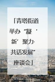 青塔街道举办“凝‘新’聚力·共话发展”座谈会