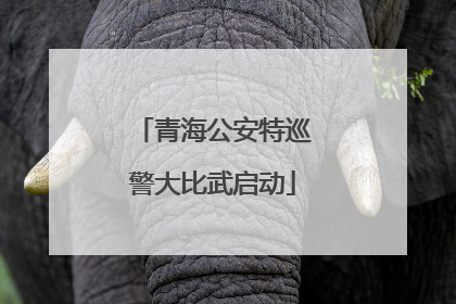 青海公安特巡警大比武启动