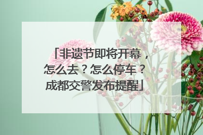 非遗节即将开幕，怎么去？怎么停车？成都交警发布提醒