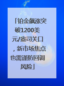 铂金飙涨突破1200美元/盎司关口，新市场焦点也需谨防回调风险
