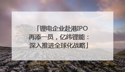 锂电企业赴港IPO再添一员，亿纬锂能：深入推进全球化战略