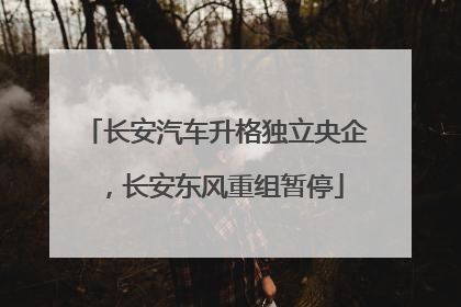 长安汽车升格独立央企，长安东风重组暂停