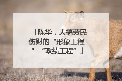 陈华，大搞劳民伤财的“形象工程”“政绩工程”