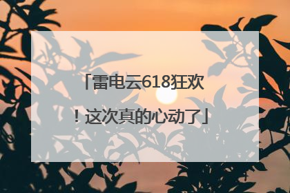 雷电云618狂欢！这次真的心动了