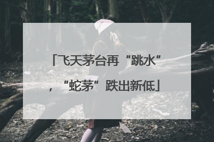 飞天茅台再“跳水”，“蛇茅”跌出新低