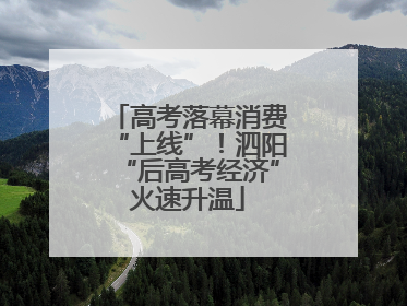 高考落幕消费“上线”！泗阳“后高考经济”火速升温