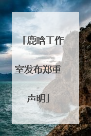 鹿晗工作室发布郑重声明