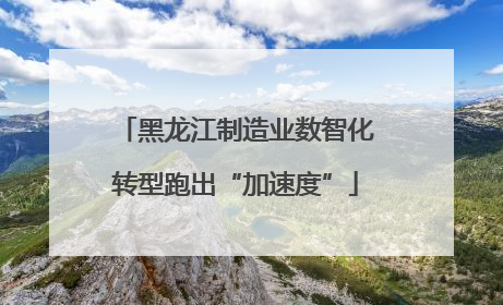 黑龙江制造业数智化转型跑出“加速度”