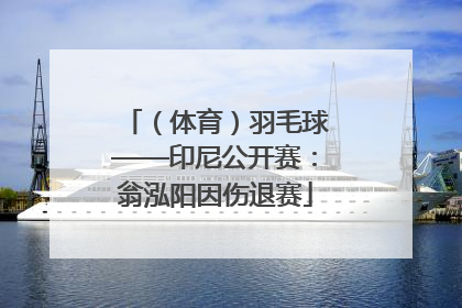 （体育）羽毛球——印尼公开赛：翁泓阳因伤退赛