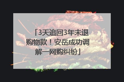3天追回3年未退购物款！安岳成功调解一网购纠纷