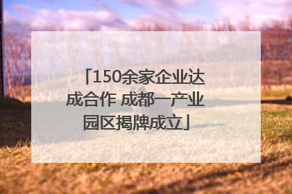 150余家企业达成合作 成都一产业园区揭牌成立
