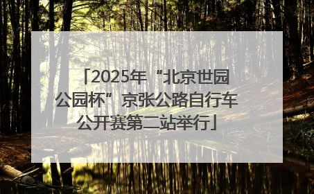 2025年“北京世园公园杯”京张公路自行车公开赛第二站举行