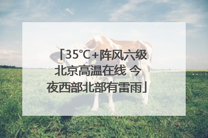 35℃+阵风六级 北京高温在线 今夜西部北部有雷雨