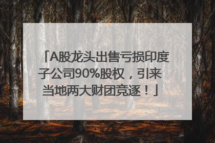 A股龙头出售亏损印度子公司90%股权，引来当地两大财团竞逐！